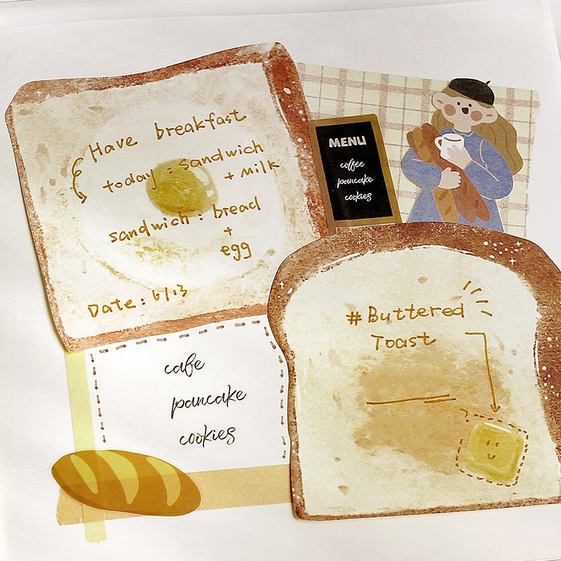 Bread Shaped Sticky Notes - 30PCS b5