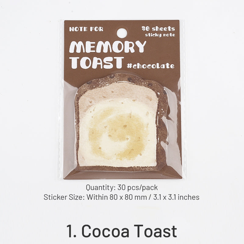 Bread Shaped Sticky Notes - 30PCS sku-1