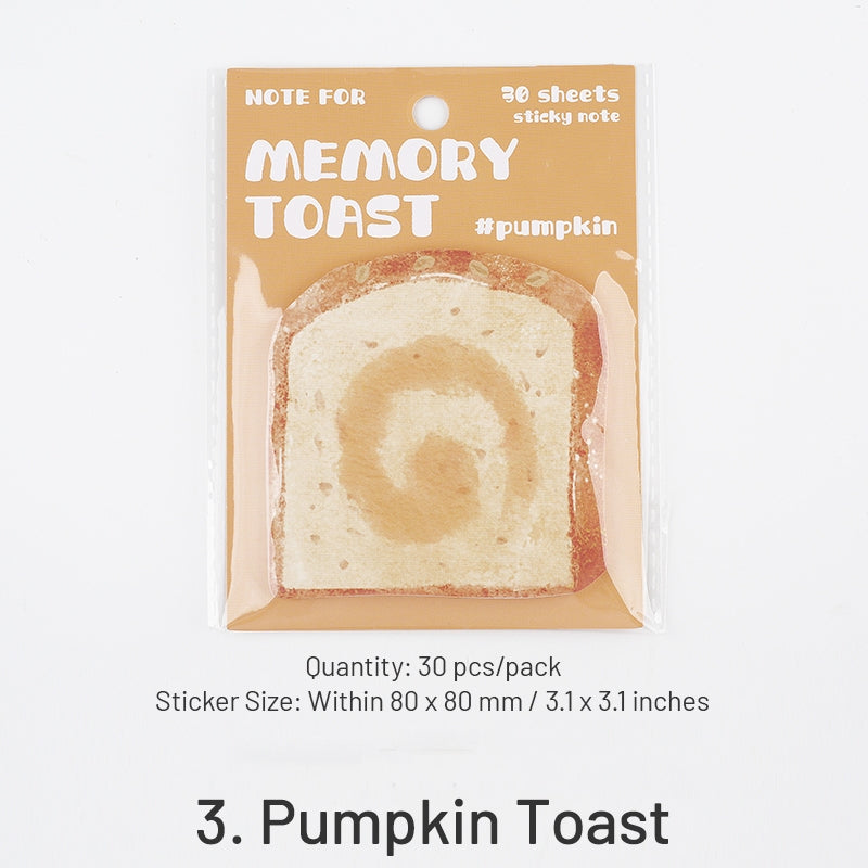 Bread Shaped Sticky Notes - 30PCS sku-3