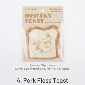 Bread Shaped Sticky Notes - 30PCS sku-4