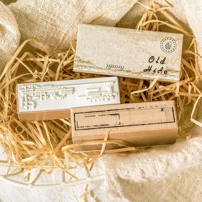 Broken Memories Series Vintage Wooden Rubber Stamp b5