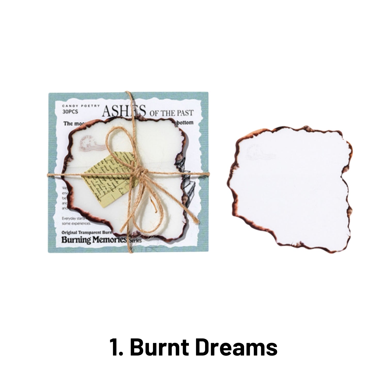 Burning Memories Series Transparent Burnt Sticky Notes14