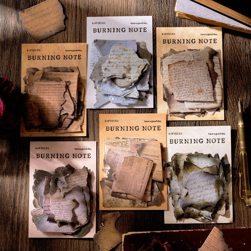 Burning Note Stickers - Vintage Manuscripts & Music Scores in 40 Unique ...