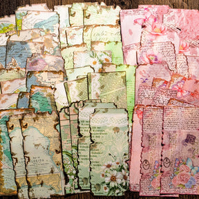 Burnt Edge Material Paper - Manuscript, Newspaper, Map, Lily, Bill b1