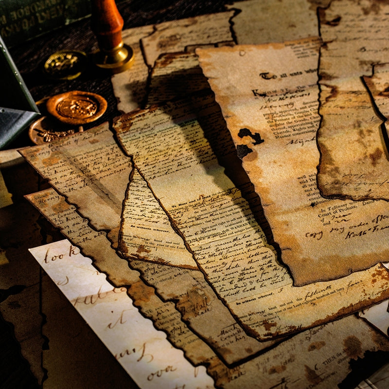 Burnt Edge Material Paper - Manuscript, Newspaper, Map, Lily, Bill c