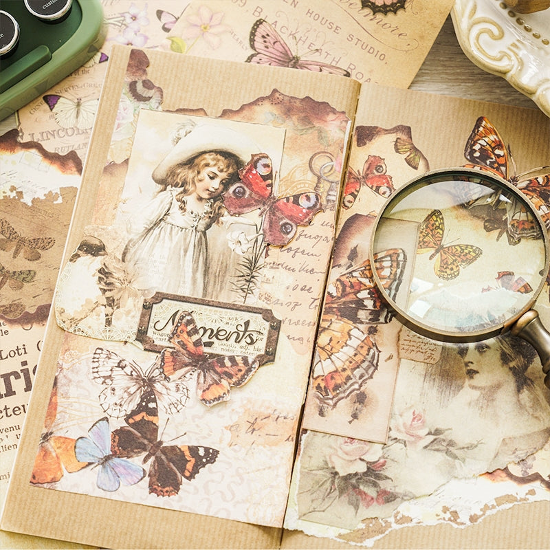Burnt Pages Scrapbook Paper - Letters, Manuscripts, Music, Newspaper b4