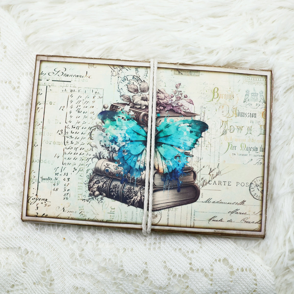 Butterfly and Book Handmade Junk Journal Folio Kit 2-1