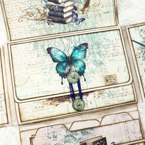 Butterfly and Book Handmade Junk Journal Folio Kit 7