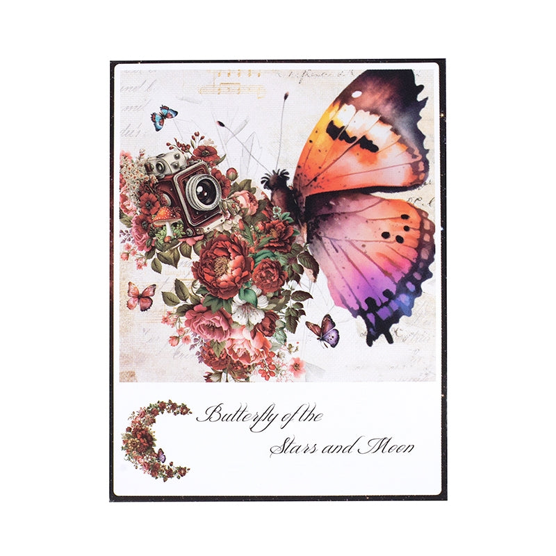 Butterfly and Moon PET Stickers b7