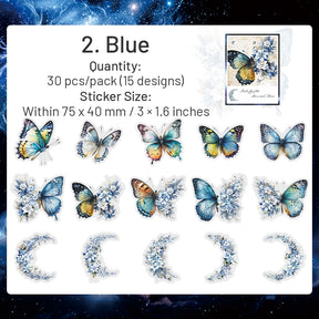 Butterfly and Moon PET Stickers sku-2