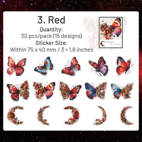 Butterfly and Moon PET Stickers sku-3