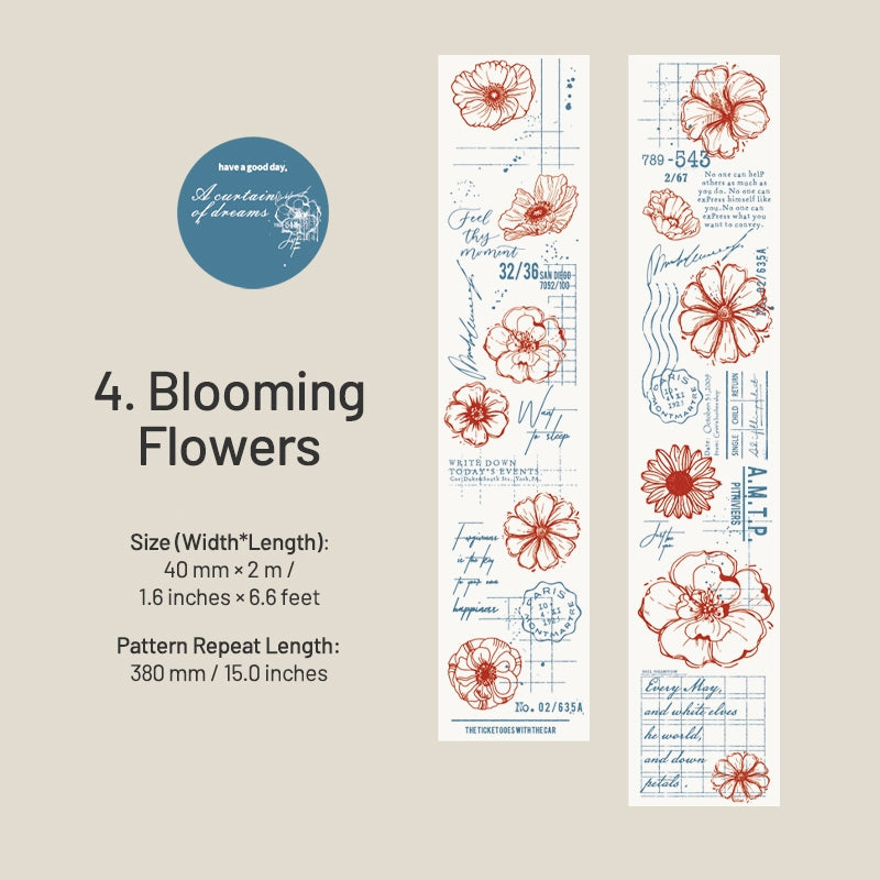 Floral Collage Washi Tape sku-4