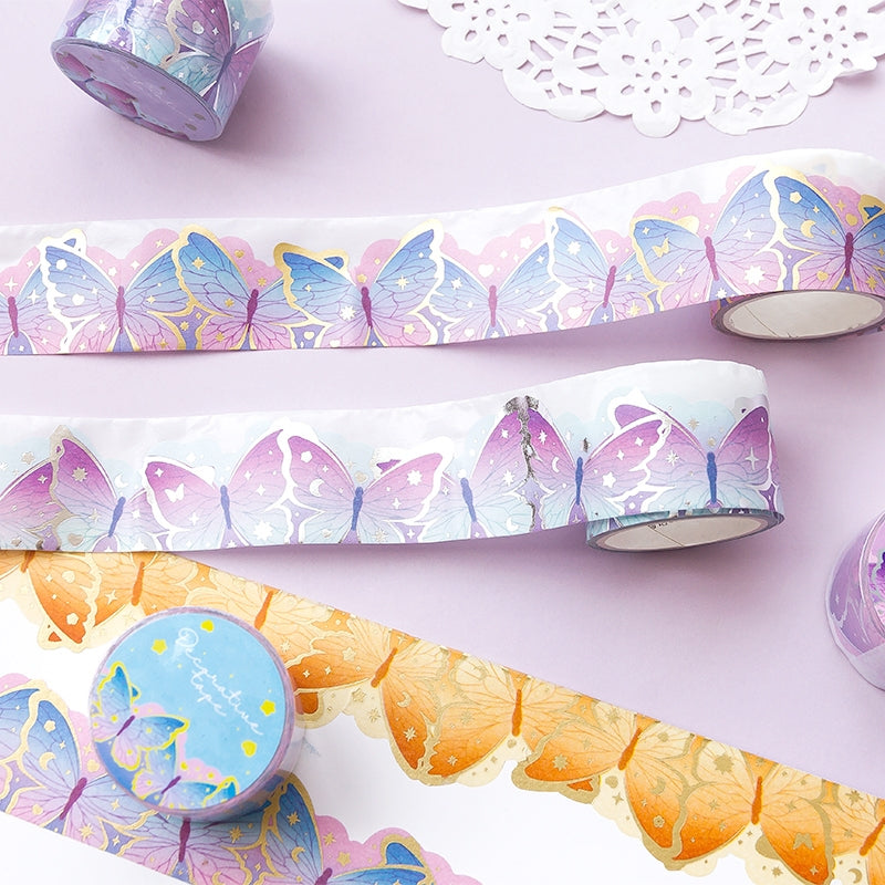 Butterfly Foil Stamped Washi Decorative Tape b3