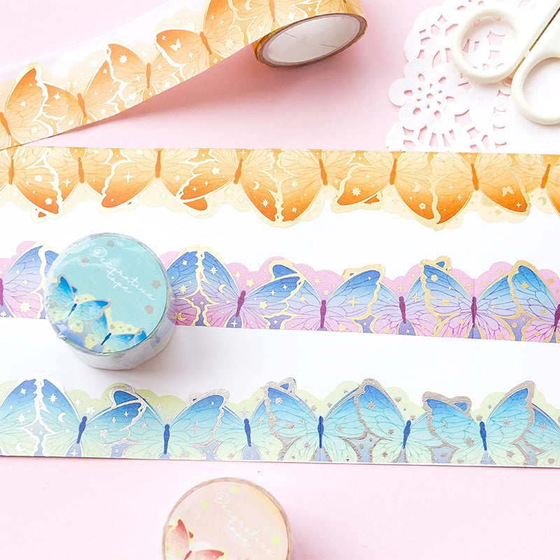 Butterfly Foil Stamped Washi Decorative Tape b4