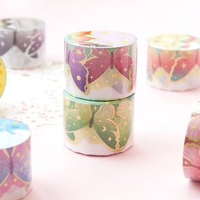 Butterfly Foil Stamped Washi Decorative Tape b6