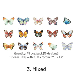 Butterfly Shadow Herbarium Series Stickers sku-3