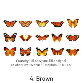 Butterfly Shadow Herbarium Series Stickers sku-4