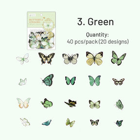 Butterfly-Themed PET Decorative Sticker sku-3