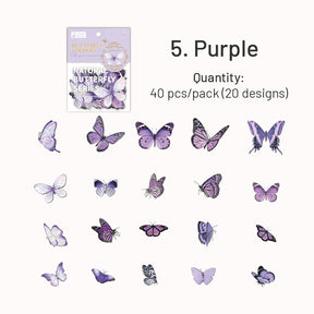 Butterfly-Themed PET Decorative Sticker sku-5
