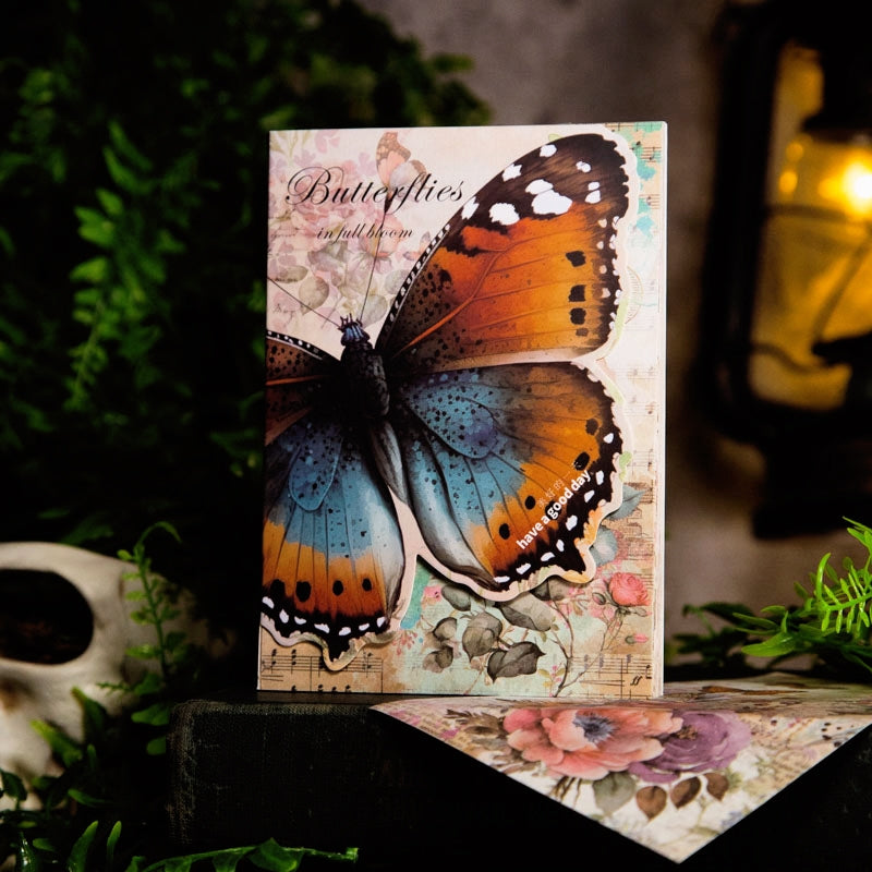 Butterfly Themed Scrapbook Paper - Sunflower, Rose b4