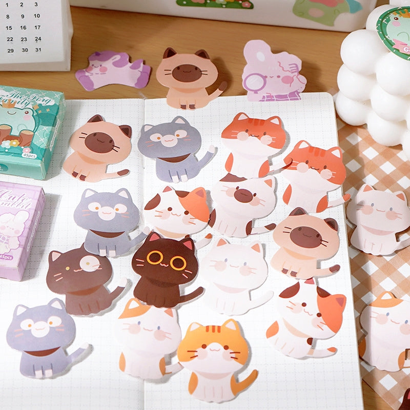 Cartoon Animal Stickers - Frog, Rabbit, Cat b