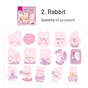 Cartoon Animal Stickers - Frog, Rabbit, Cat sku-2