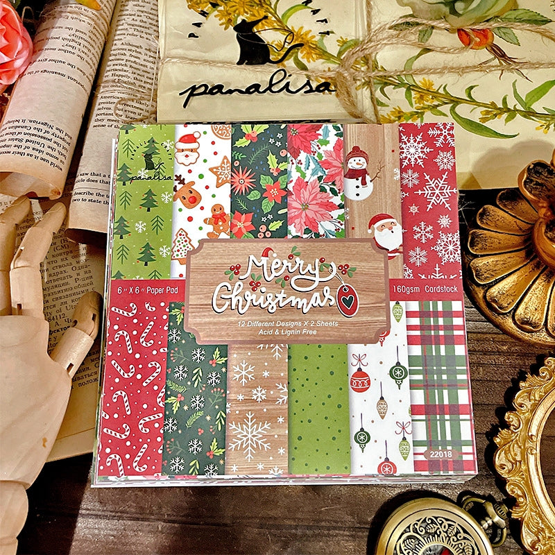 Cartoon Basic Christmas Background Paper a2