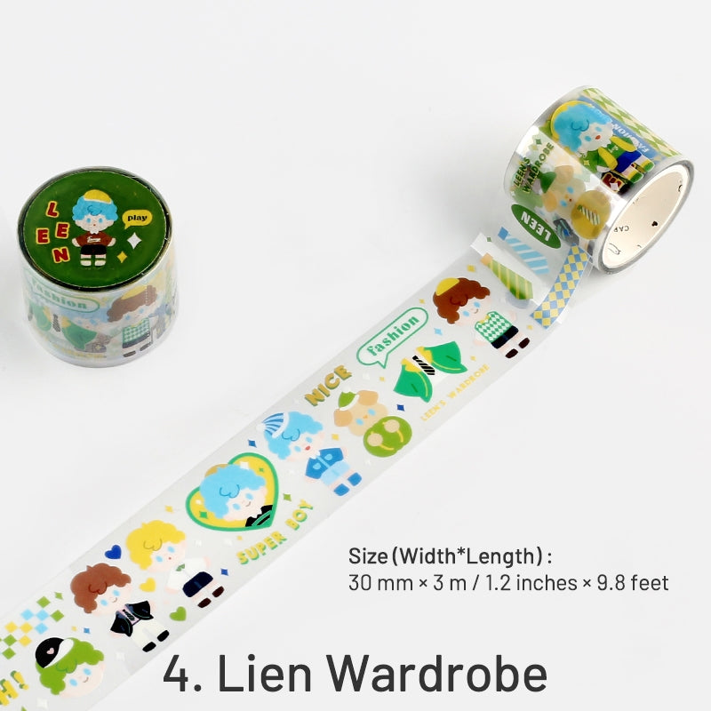 Cartoon Character PET Tape - Girl, Boy, Wardrobe, Desserts sku-4