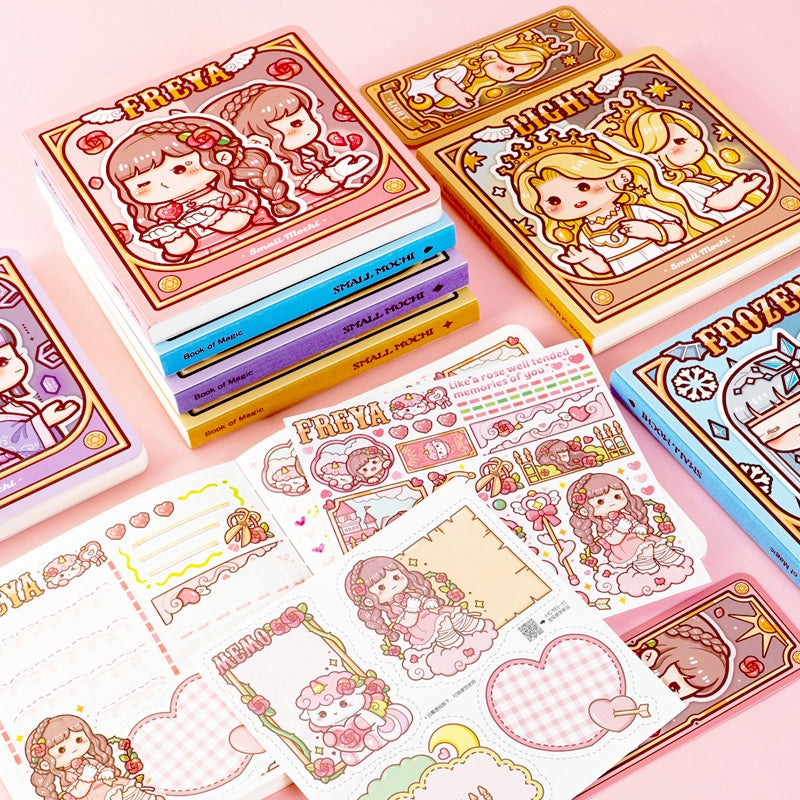 Square Notebook String Notebook Cute Square Notebook with Cartoon Characters | Stamprints | 5.9 × 5.9