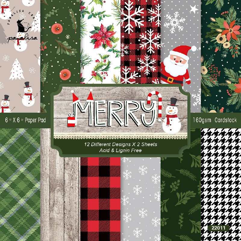 Cartoon Christmas Background Decorative Scrapbook Paper a