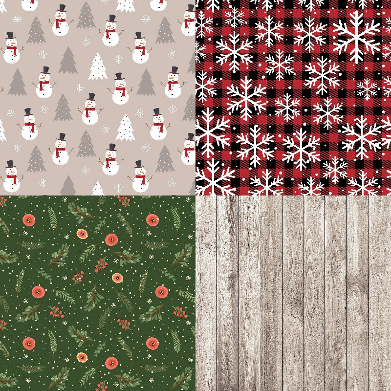 Cartoon Christmas Background Decorative Scrapbook Paper c2