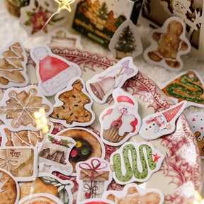 Cartoon Christmas Decorative Stickers - Food, Gifts, Stamps, Greetings b4