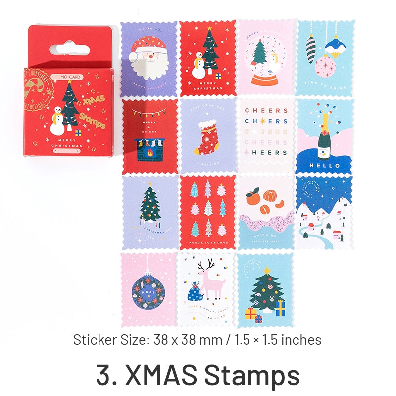 Cartoon Christmas Decorative Stickers - Food, Gifts, Stamps, Greetings sku-3