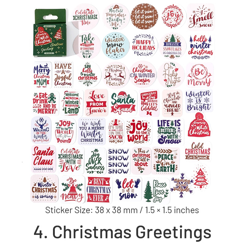 Cartoon Christmas Decorative Stickers - Food, Gifts, Stamps, Greetings sku-4