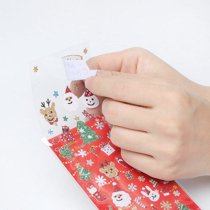 Cartoon Christmas Decorative Stickers Set of 8 Designs  b3
