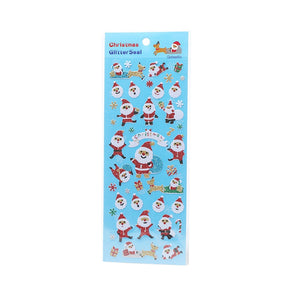 Cartoon Christmas Decorative Stickers Set of 8 Designs  b6