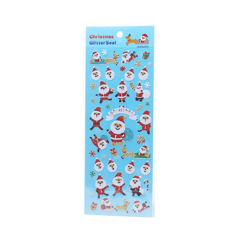 Cartoon Christmas Decorative Stickers Set of 8 Designs  b6