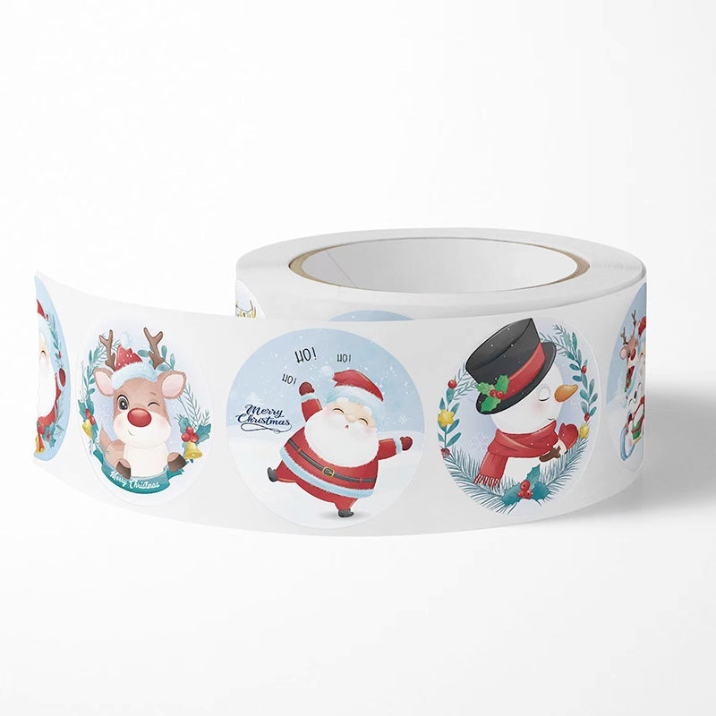 Cartoon Christmas-themed Gift Tags Stickers b2