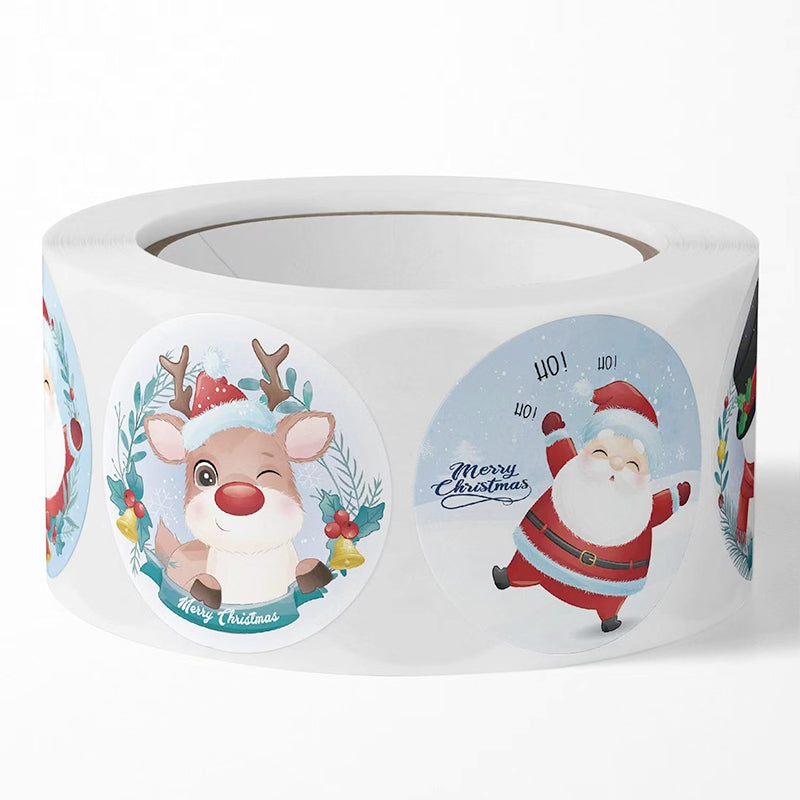 Cartoon Christmas-themed Gift Tags Stickers b3