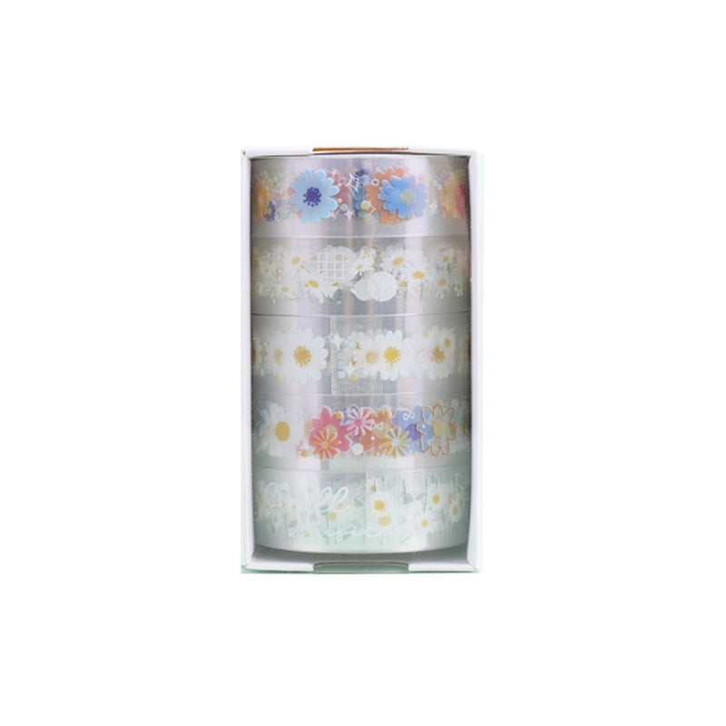 Cartoon Daisy Transparent PET Tape Set (5 Rolls) c