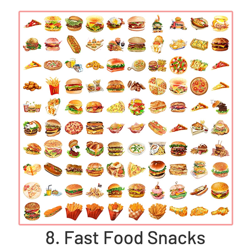 Cartoon Foods Decorative Sticker Pack sku-8