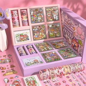 Cartoon Girl's Day Journal Gift Box Set b2
