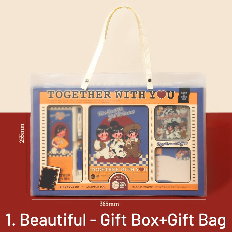 Cartoon Girl's Journey Journal Gift Box Set sku-11