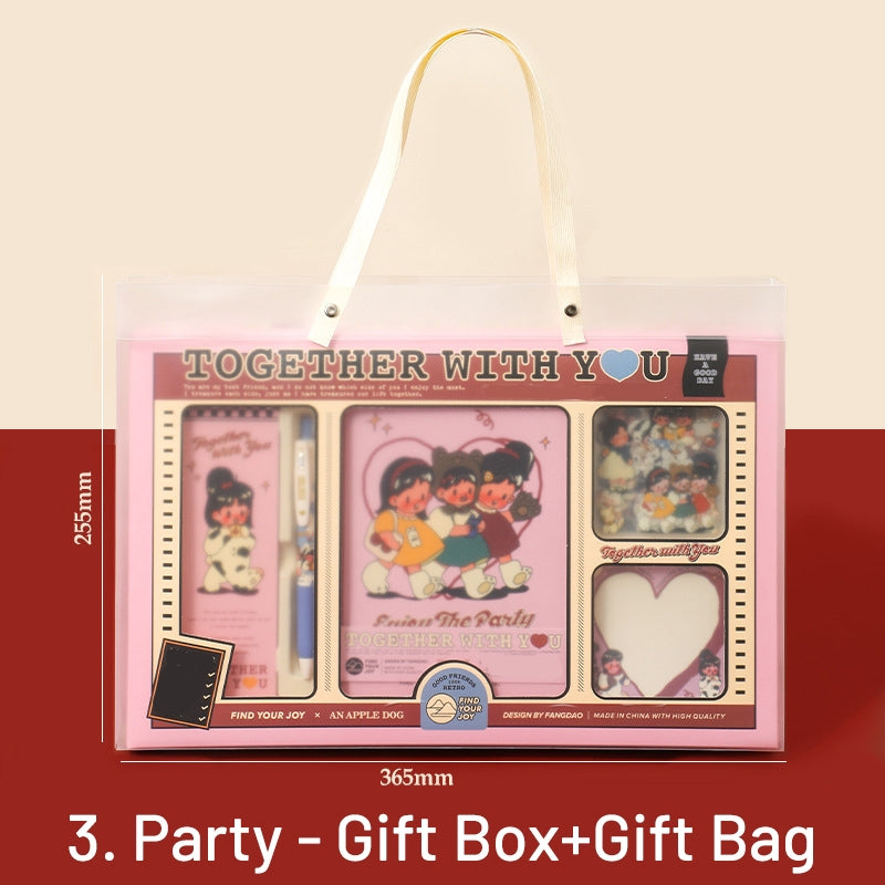 Cartoon Girl's Journey Journal Gift Box Set sku-33