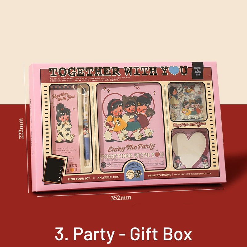 Cartoon Girl's Journey Journal Gift Box Set sku-3