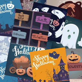 Cartoon Halloween Decorations Scrapbook Paper2