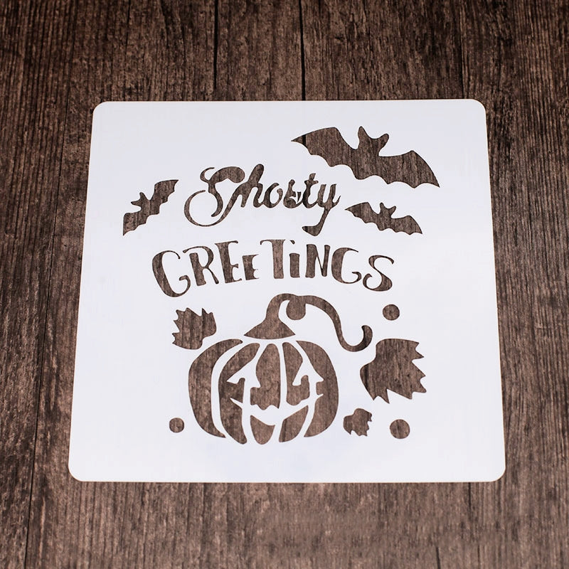 Cartoon Halloween Hollow Painting Stencil Set b3