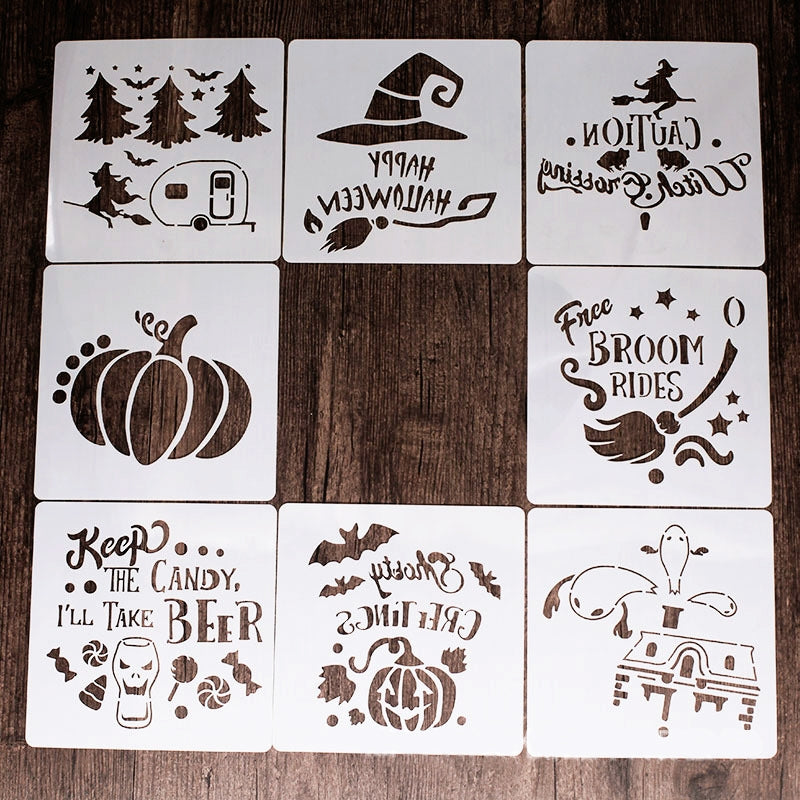 Set di stencil per pittura vuota di Halloween dei cartoni animati - Diario