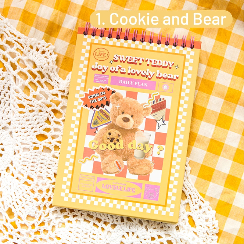 Cartoon Student Coil Planner Notebook- Bear Cake sku-1