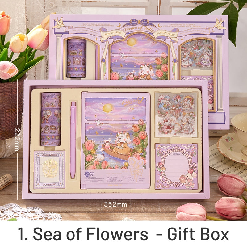 Cartoon Tulip and Rabbit Scrapbook Kit sku-1